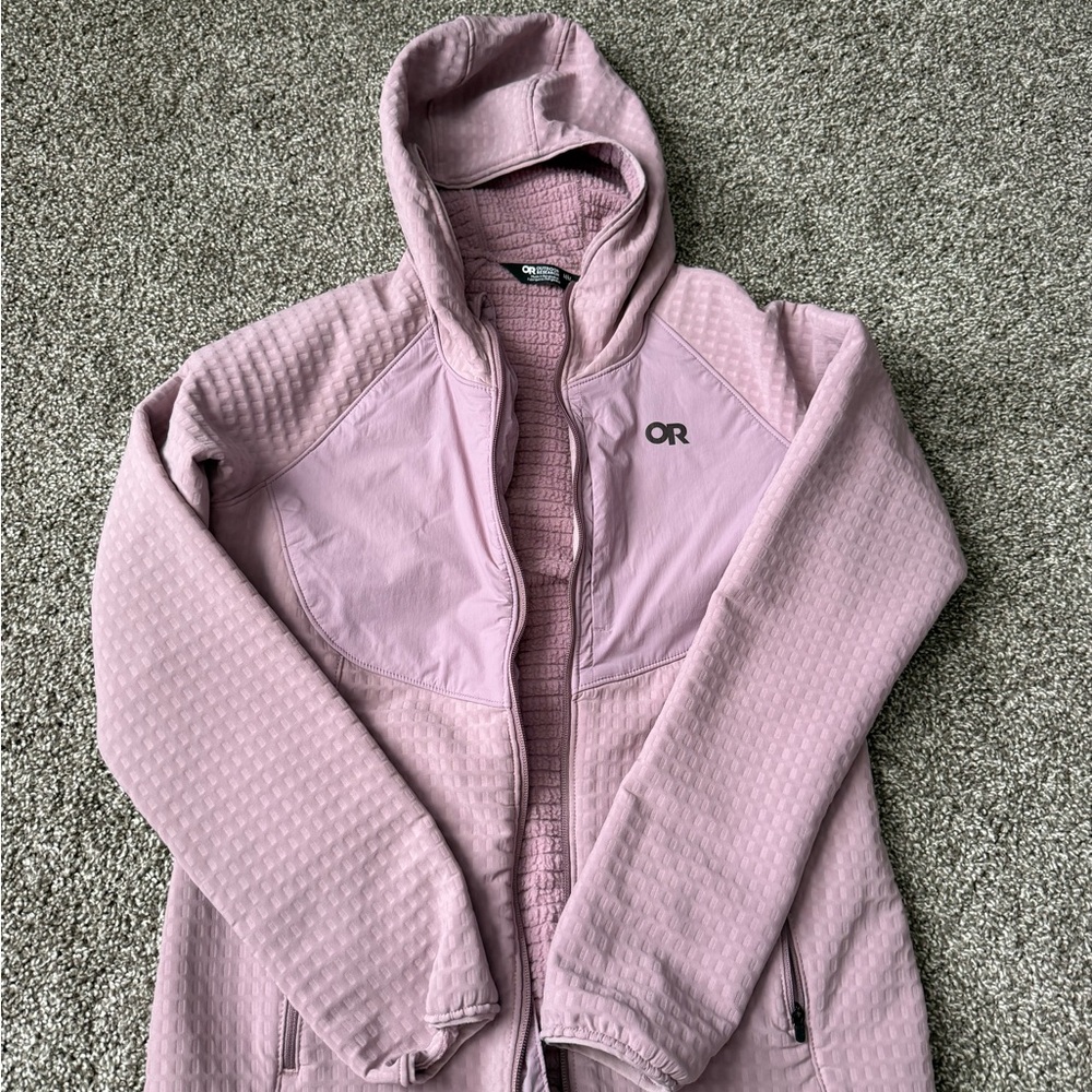 Outdoor Research Blush Pink Quilted Hooded Jacket